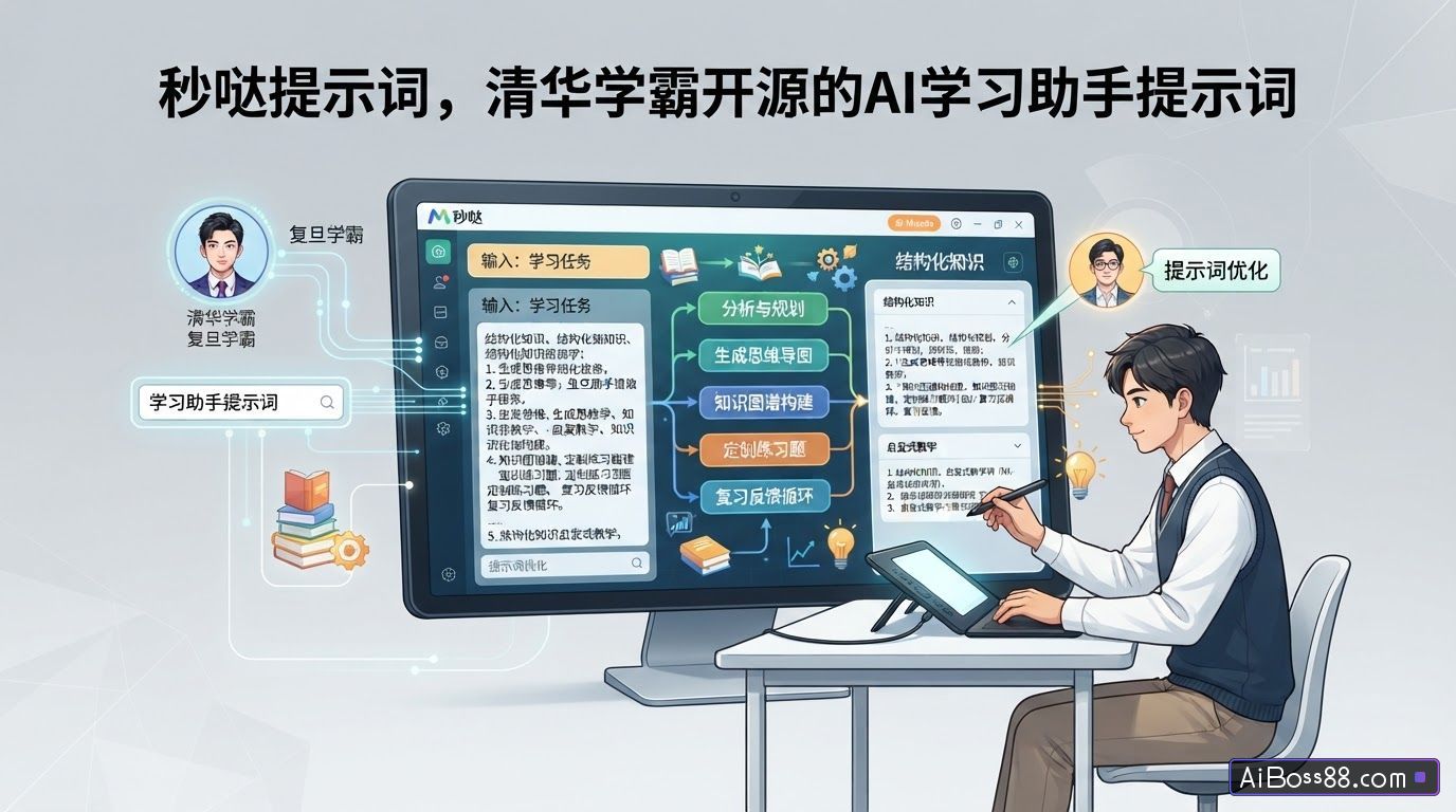 秒哒提示词，清华学霸开源的AI学习助手提示词