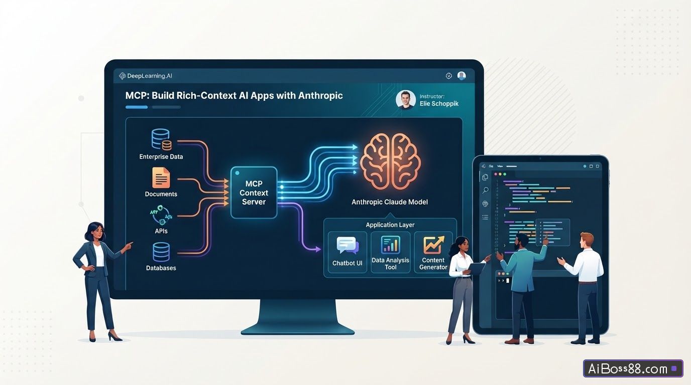 吴恩达团队推出《MCP：使用 Anthropic 构建富上下文 AI 应用》