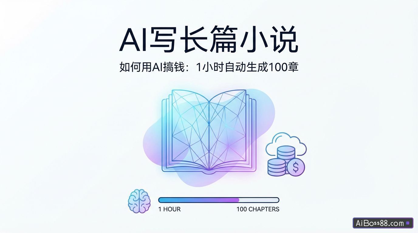 如何用AI写长篇小说，1小时自动生成100章
