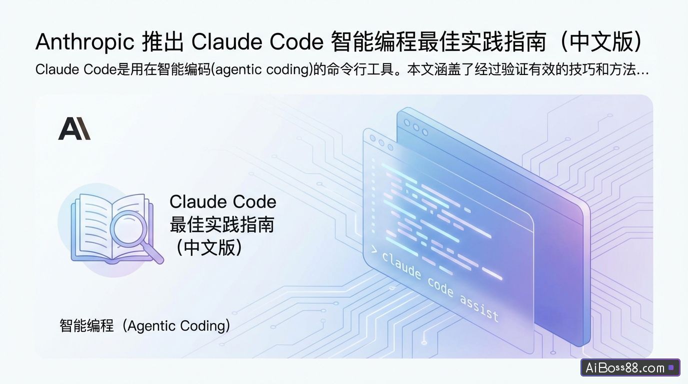 Anthropic 推出 Claude Code 智能编程最佳实践指南（中文版）