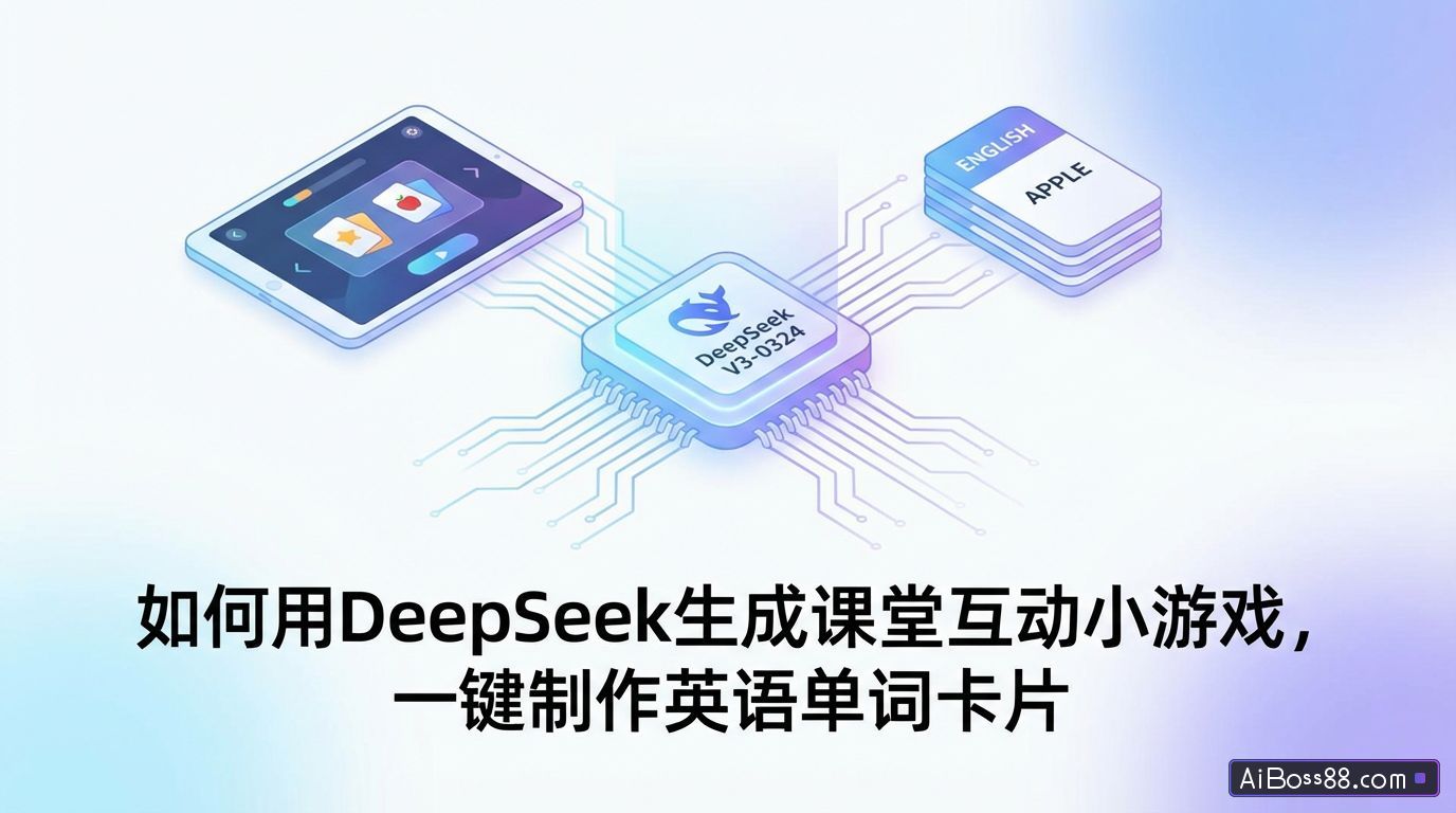 如何用DeepSeek生成课堂互动小游戏，一键制作英语单词卡片