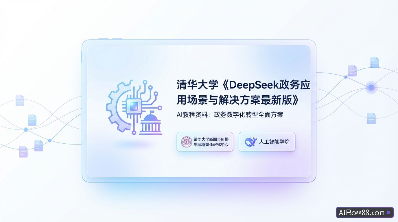 清华大学《DeepSeek政务应用场景与解决方案最新版》（PDF文件）- AI教程资料