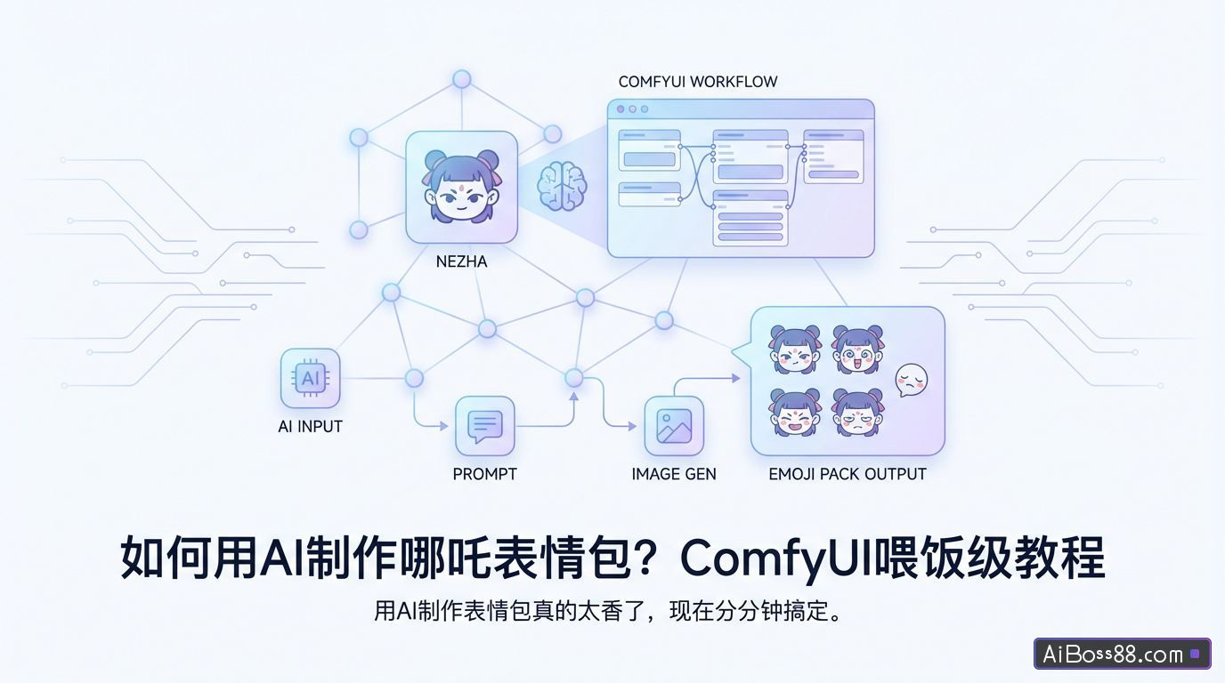 如何用AI制作哪吒表情包？ComfyUI工作流喂饭级教程