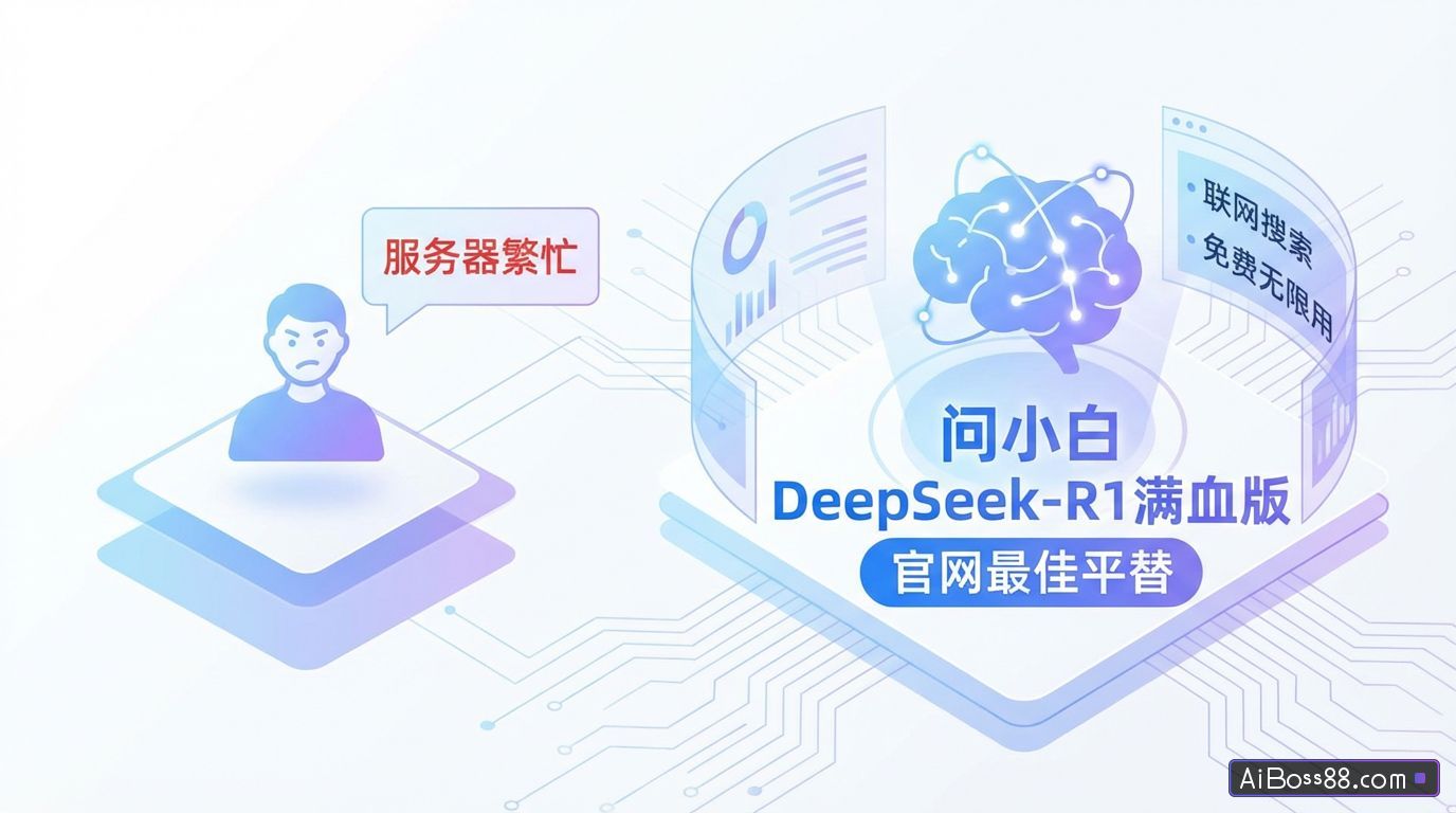 问小白上线DeepSeek-R1满血版，实测为官网最佳平替！