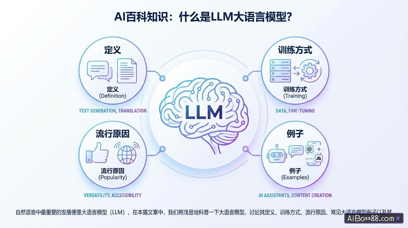 什么是LLM大语言模型？定义、训练方式、流行原因和例子 - AI百科知识