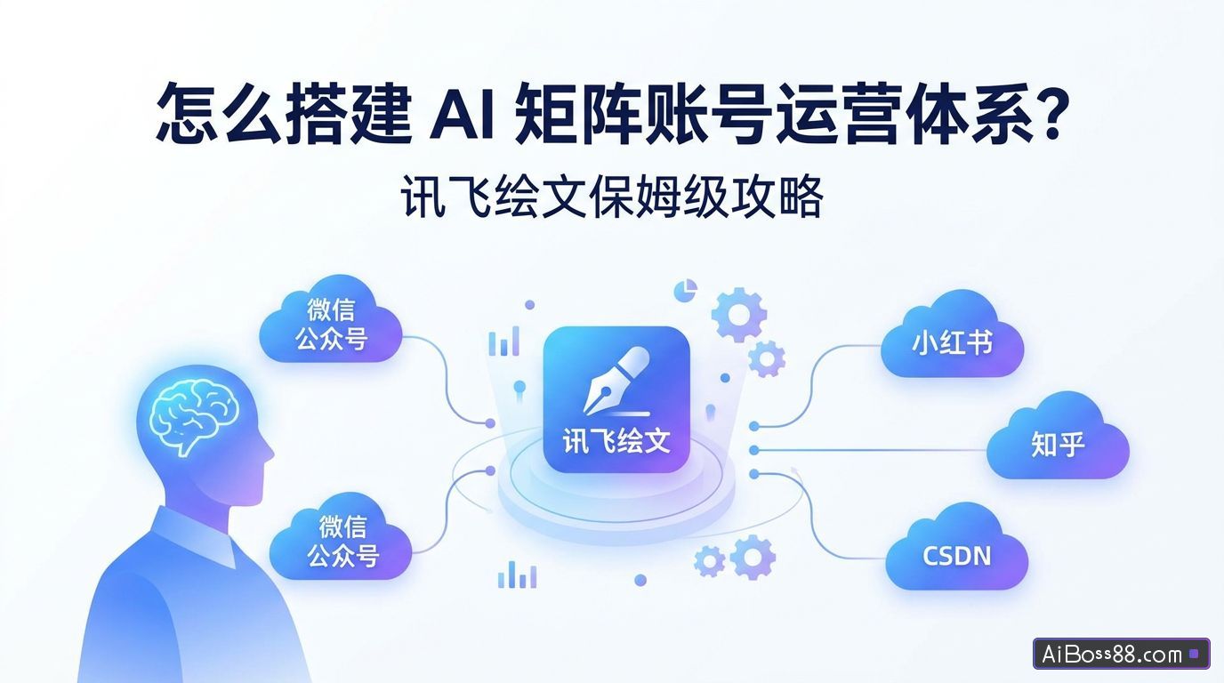 怎么搭建 AI 矩阵账号运营体系？讯飞绘文保姆级攻略