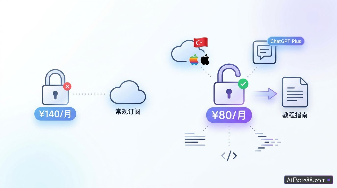 土耳其区 AppleID 开通 ChatGPT Plus 会员教程，低至80元