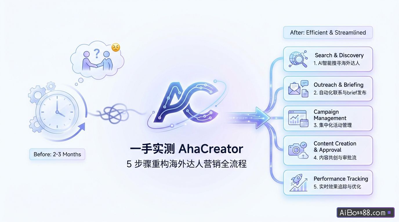 一手实测 AhaCreator - 5 步骤重构海外达人营销全流程