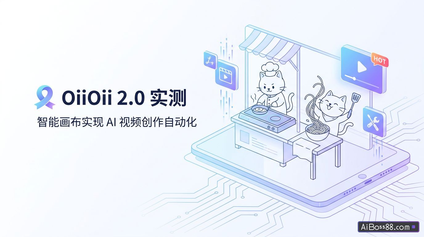 OiiOii 2.0 实测 - 智能画布实现 AI 视频创作自动化