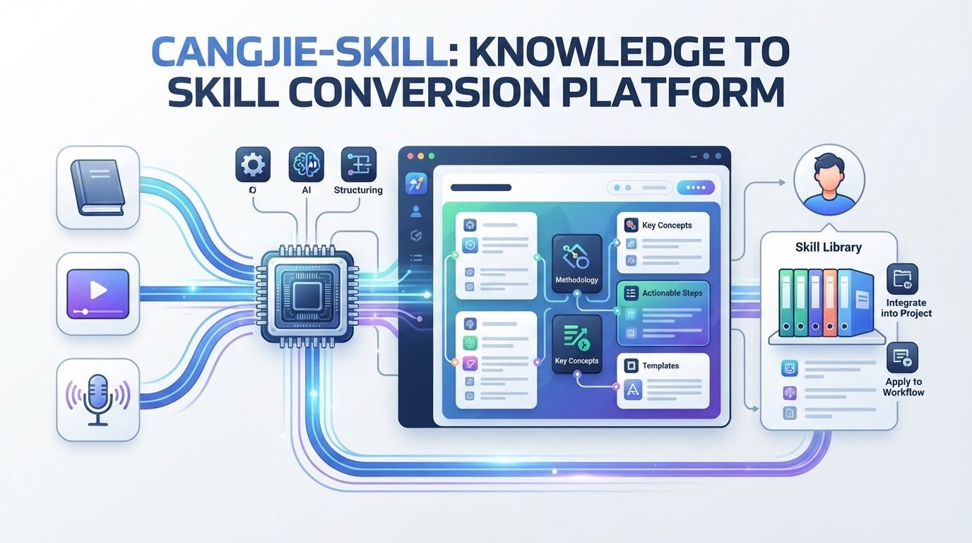 Cangjie-skill实测 - 将书籍、视频、播客一键转为可用SKills