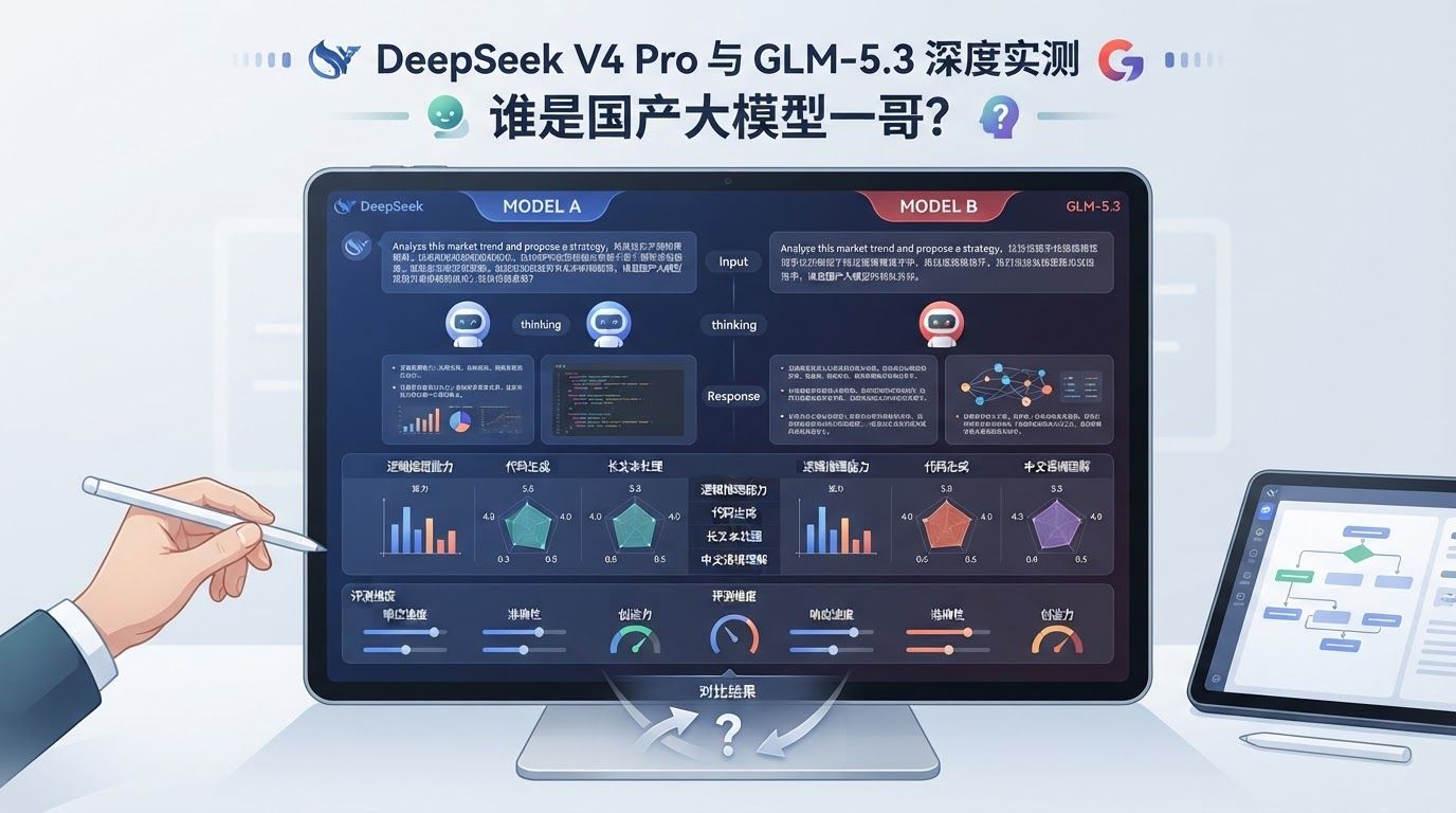 DeepSeek V4 Pro 与 GLM-5.3 深度实测，谁是国产大模型一哥？