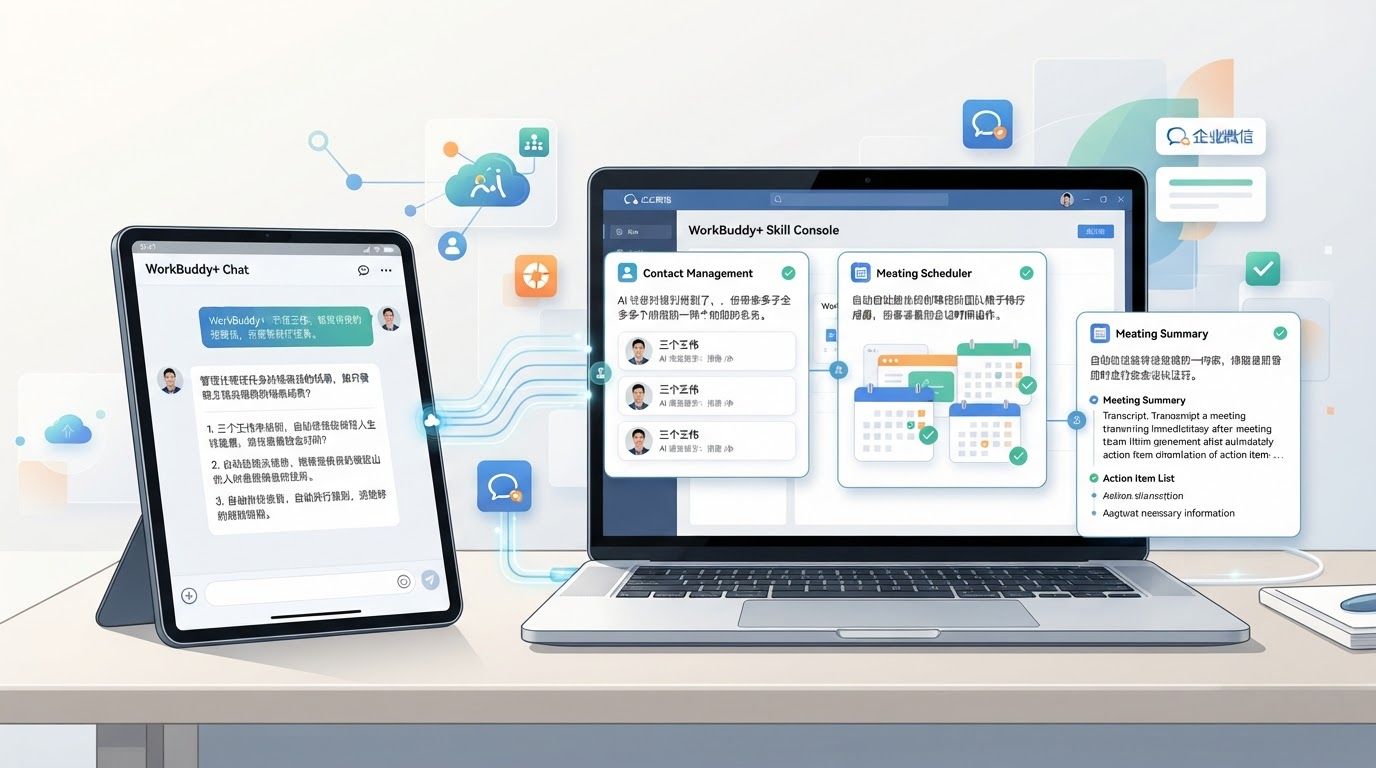 WorkBuddy+企业微信Skill实测 - 一句话搞定多项办公场景
