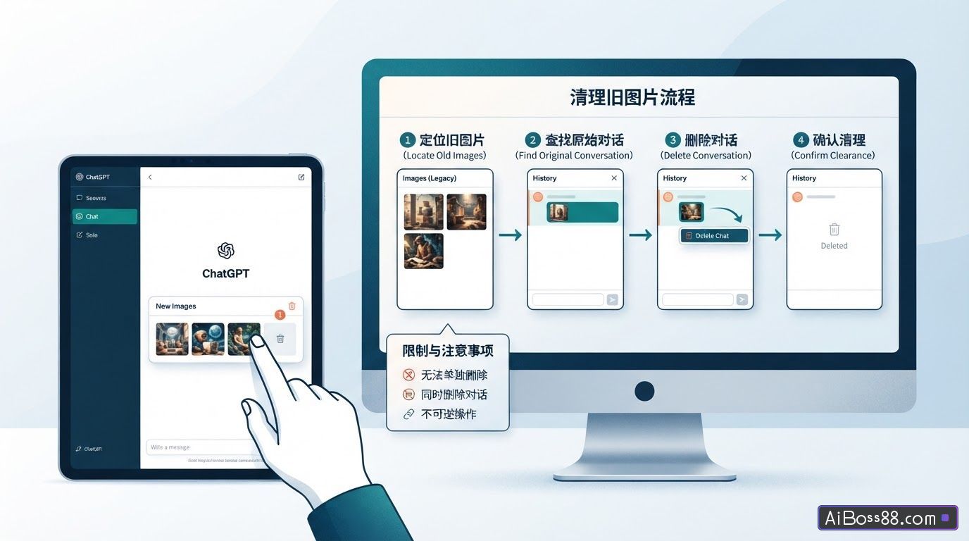 ChatGPT 旧图片删除指南：清理历史生成图像的可行方法