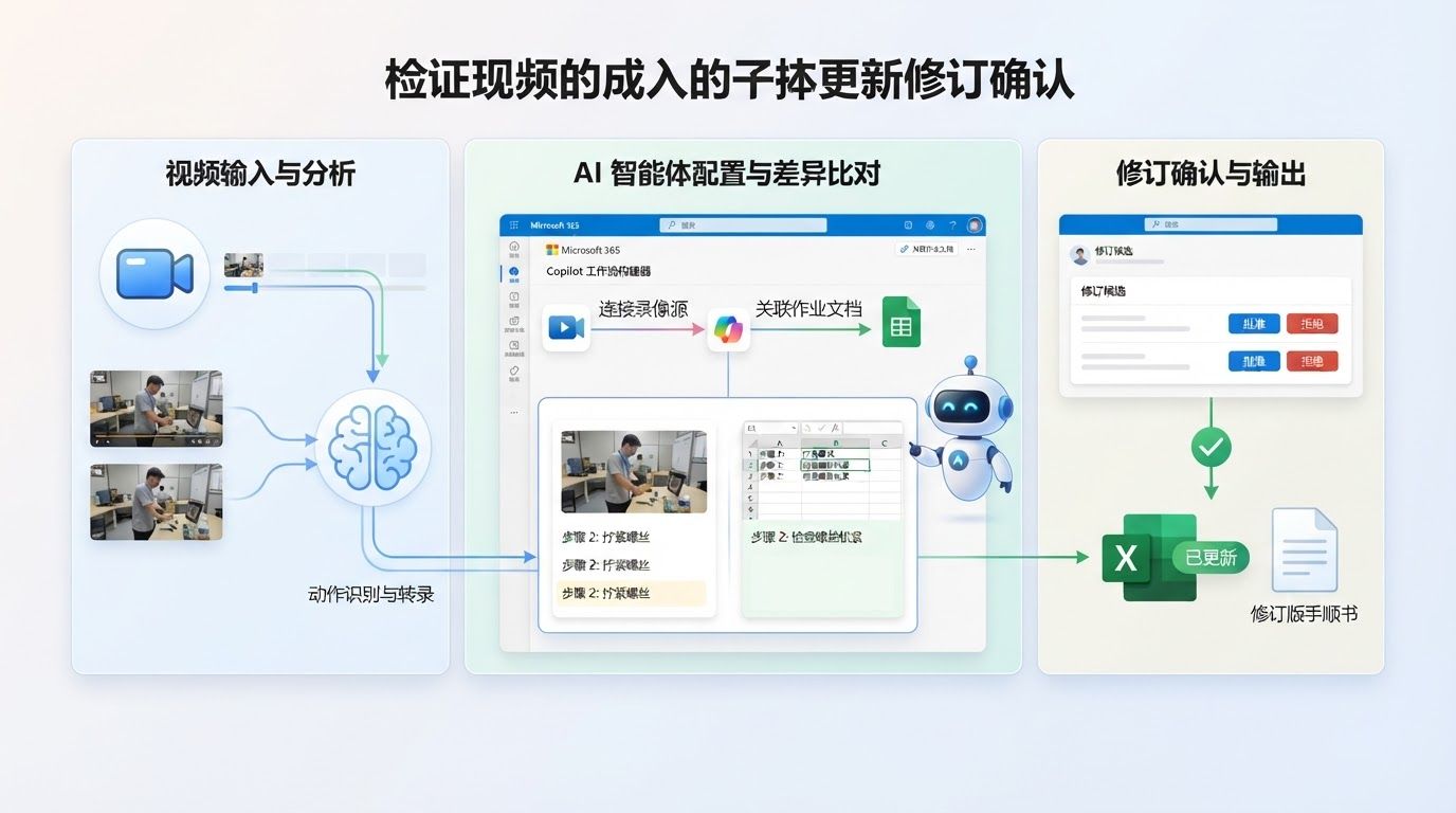 用 Copilot 智能体把验证录像转成手顺书修订：一份可复用的配置指南
